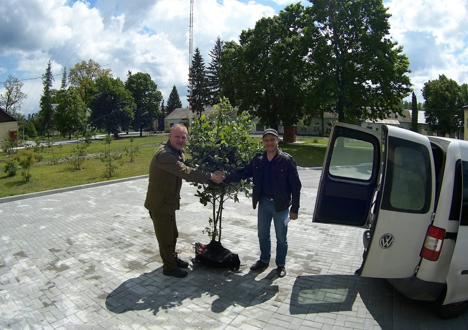 ВП НУБіП України «Боярська ЛДС» передала благодійній організації «Українські бойскаути» саджанці декоративних рослин для створення скверу «Героям Небесної Сотні та Воїнам АТО»